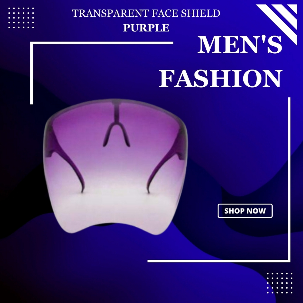 PURPLE - Transparent Face Shield
